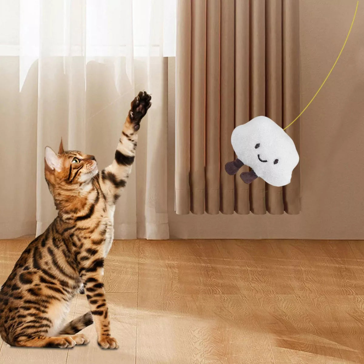 Cat Kitten Door Hanging Toy Cat Kitty Teaser Toy Pet Interactive Toys For Indoor - PetsLoveStory®