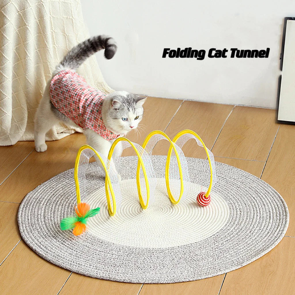 Folding Cat Tunnel Pet Toys - PetsLoveStory®
