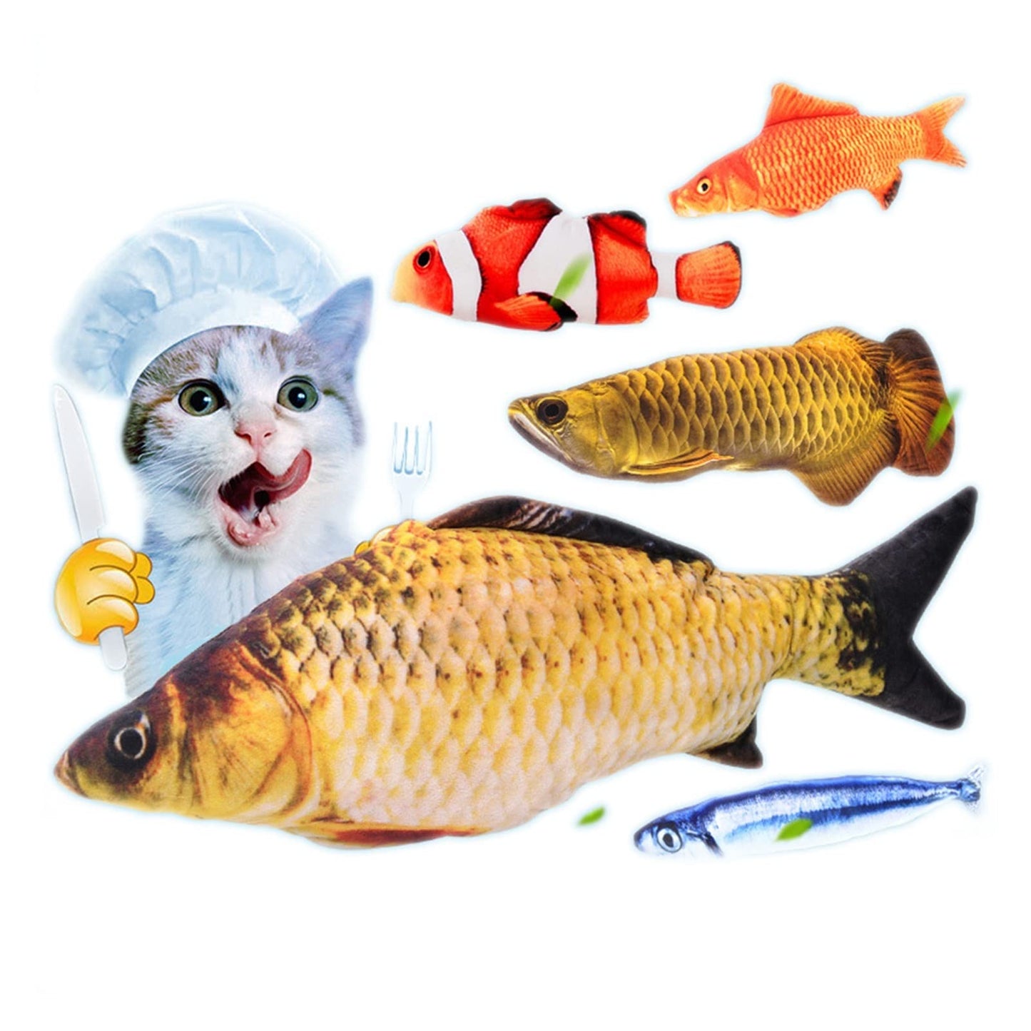 Cat Toys Fish Toy Cat Catnip - PetsLoveStory®