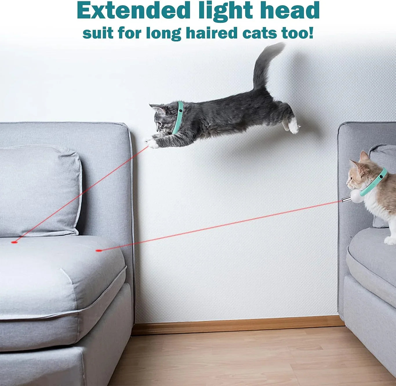 Automatic Cat Toys with LED Light,Upgraded Lengthened Light Head - PetsLoveStory®