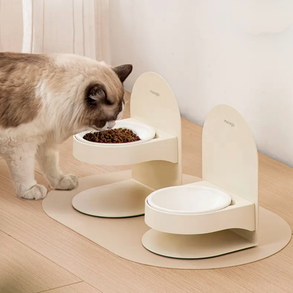 Adjustable ceramic bowl for cat - PetsLoveStory®