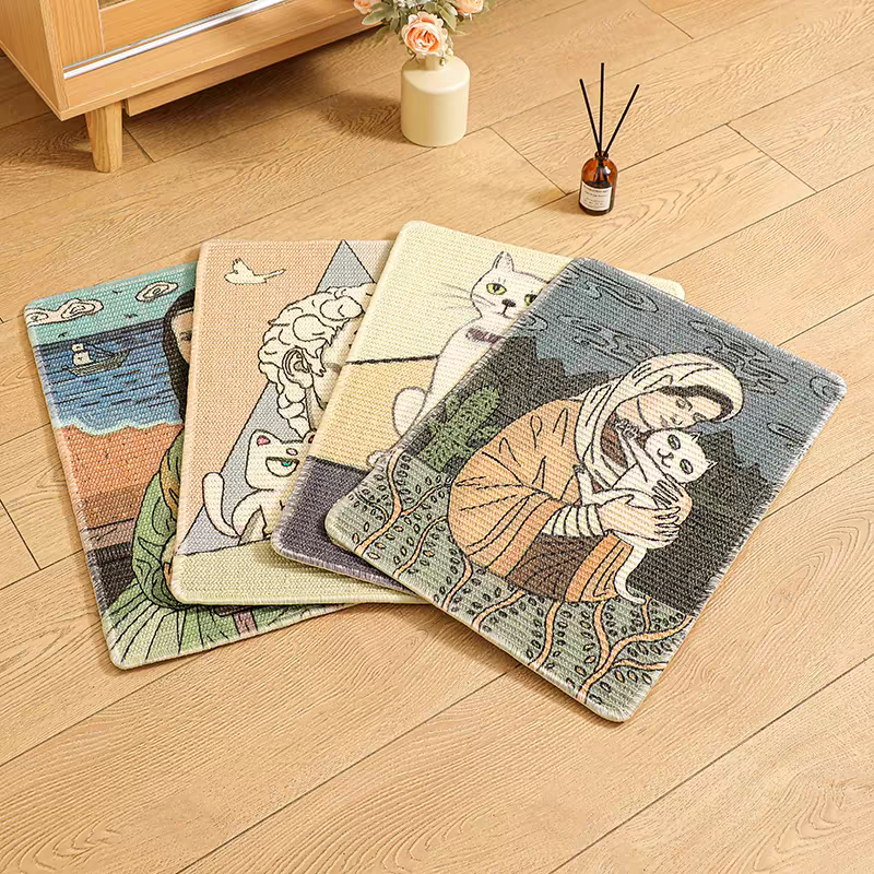 wall decoration painting pet cat claw scratching board - PetsLoveStory®